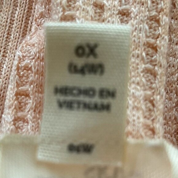 Terra & Sky Thermal Ribbed Shirt Womens Peach 0X New Too Long Sleeve Semi Fitted - Picture 7 of 10